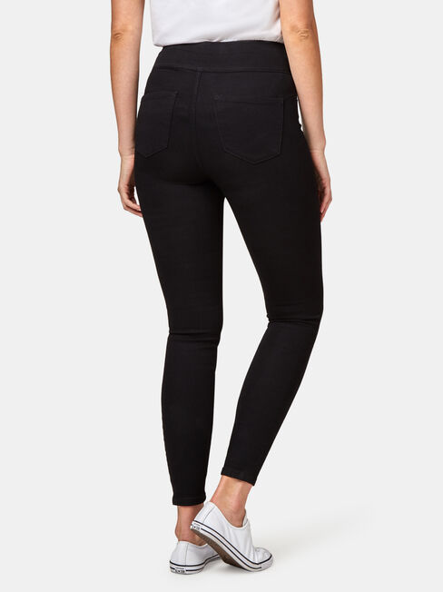 Tummy Trimmer Luxe Lounge Skinny Jeans Black