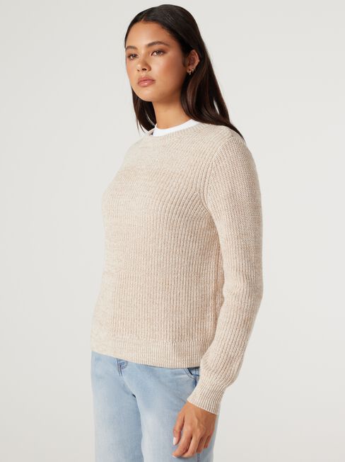 Dallas Cotton Twist Pullover, Neutral, hi-res
