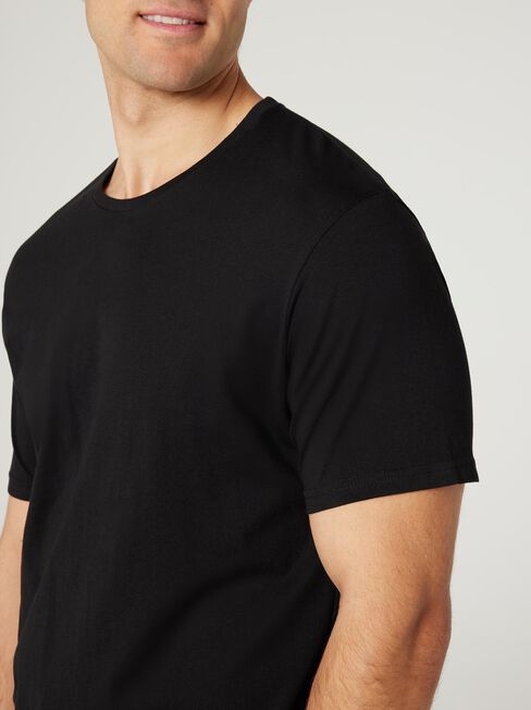 Basic Short Sleeve Tee, Black, hi-res