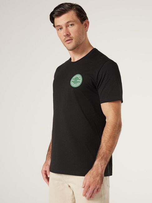 Brunels Crew Tee, Black, hi-res