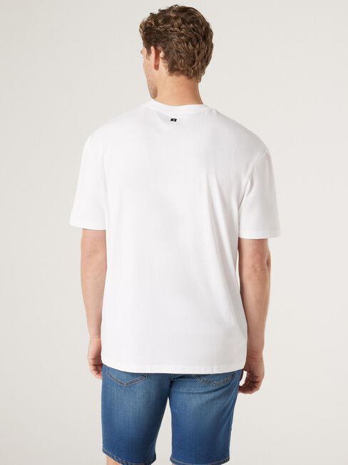 Ace Relaxed Fit Basic Crew Tee, White, hi-res