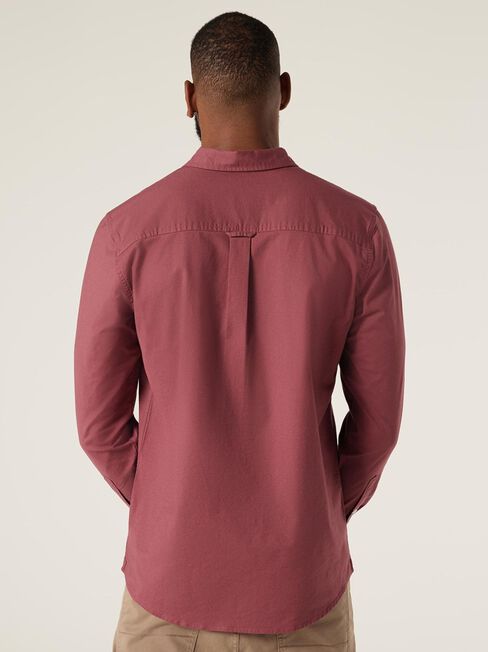 LS Heston Oxford Shirt, Berry, hi-res