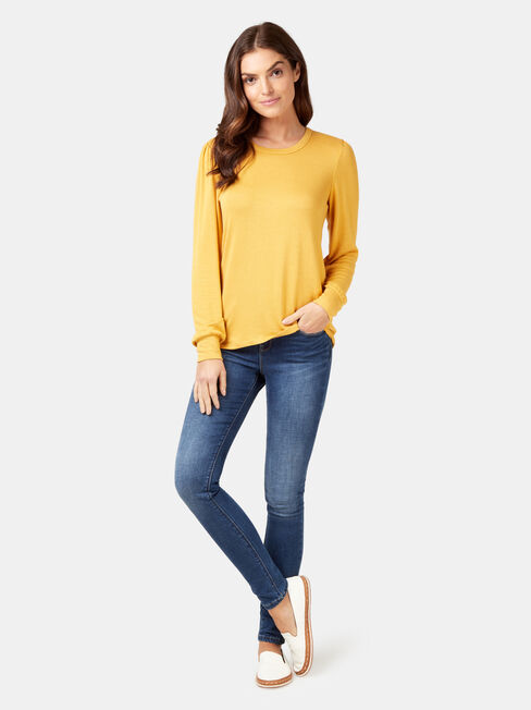Billy Blouson Soft Touch Top, Yellow, hi-res