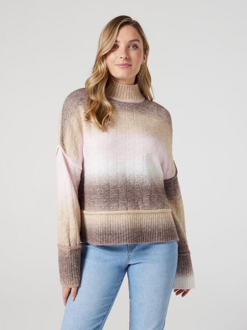 Melissa High Neck Space Dye Knit