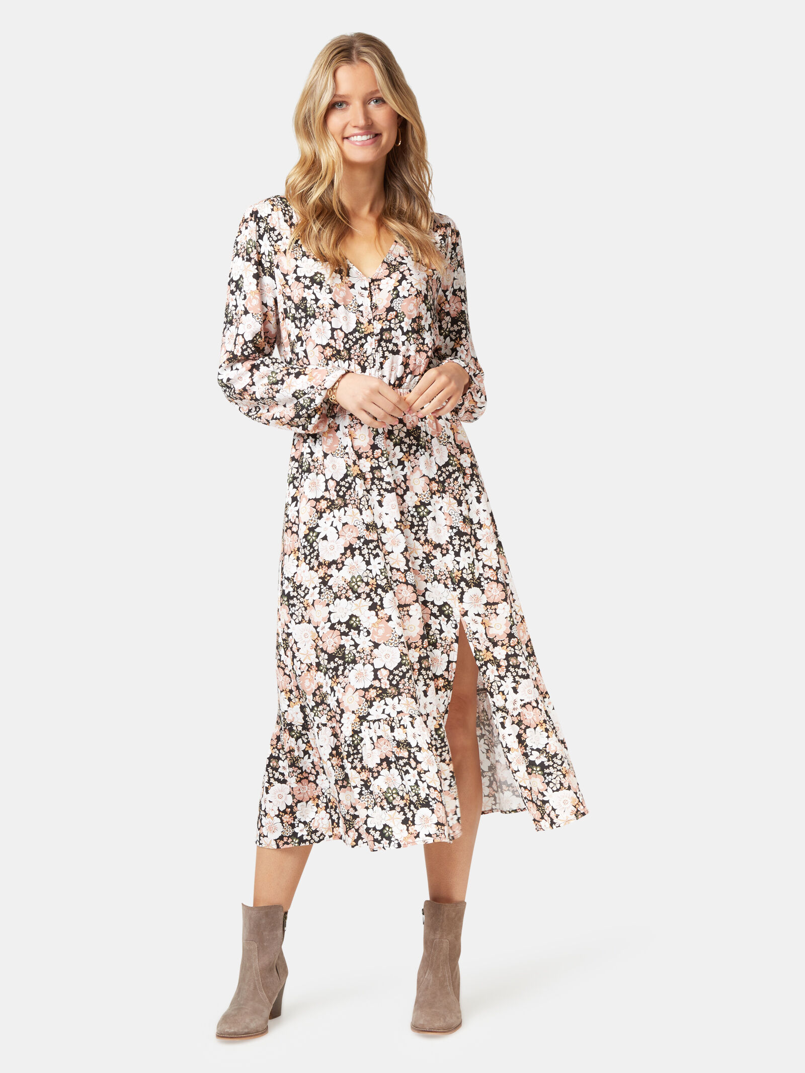 Long sleeve midi dress australia online