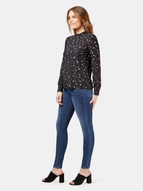 Mia High Neck Top, Multi, hi-res