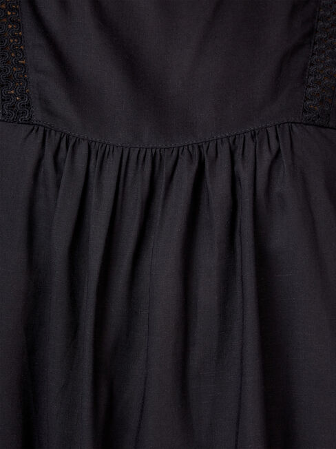 Lilah Broderie Sleeve Blouse, Black, hi-res
