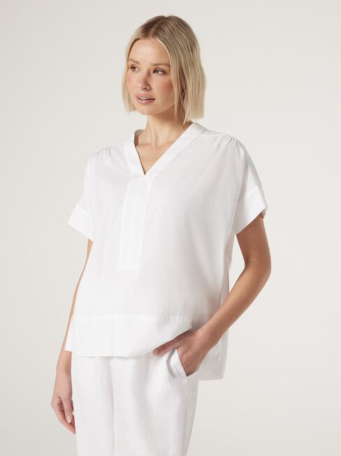 Lexi Throw Over Top, White, hi-res