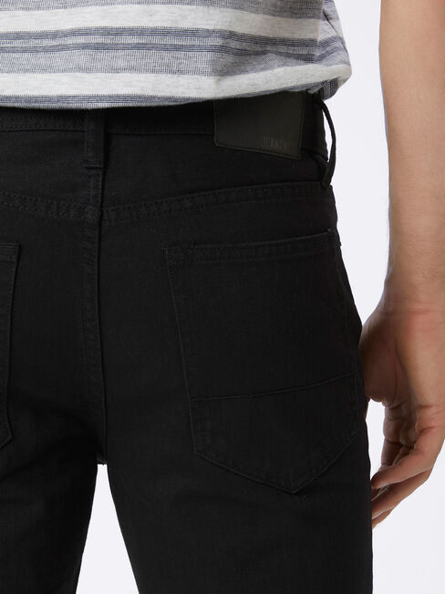 Slim Straight Jeans Black, Black, hi-res