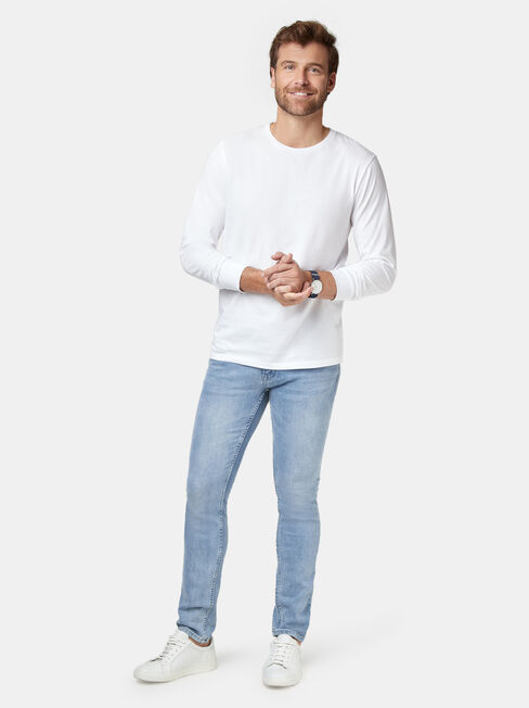 Weston Long Sleeve Tee, White, hi-res