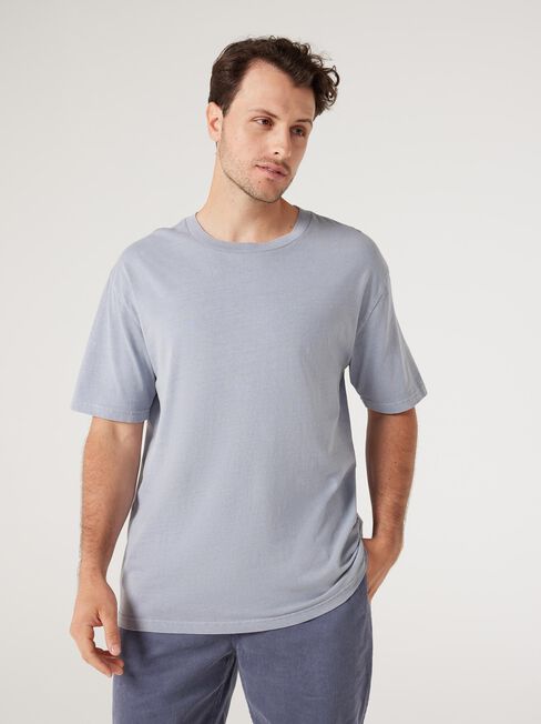 SS Ace Relaxed Fit Basic Crew Tee, Faded Blue, hi-res