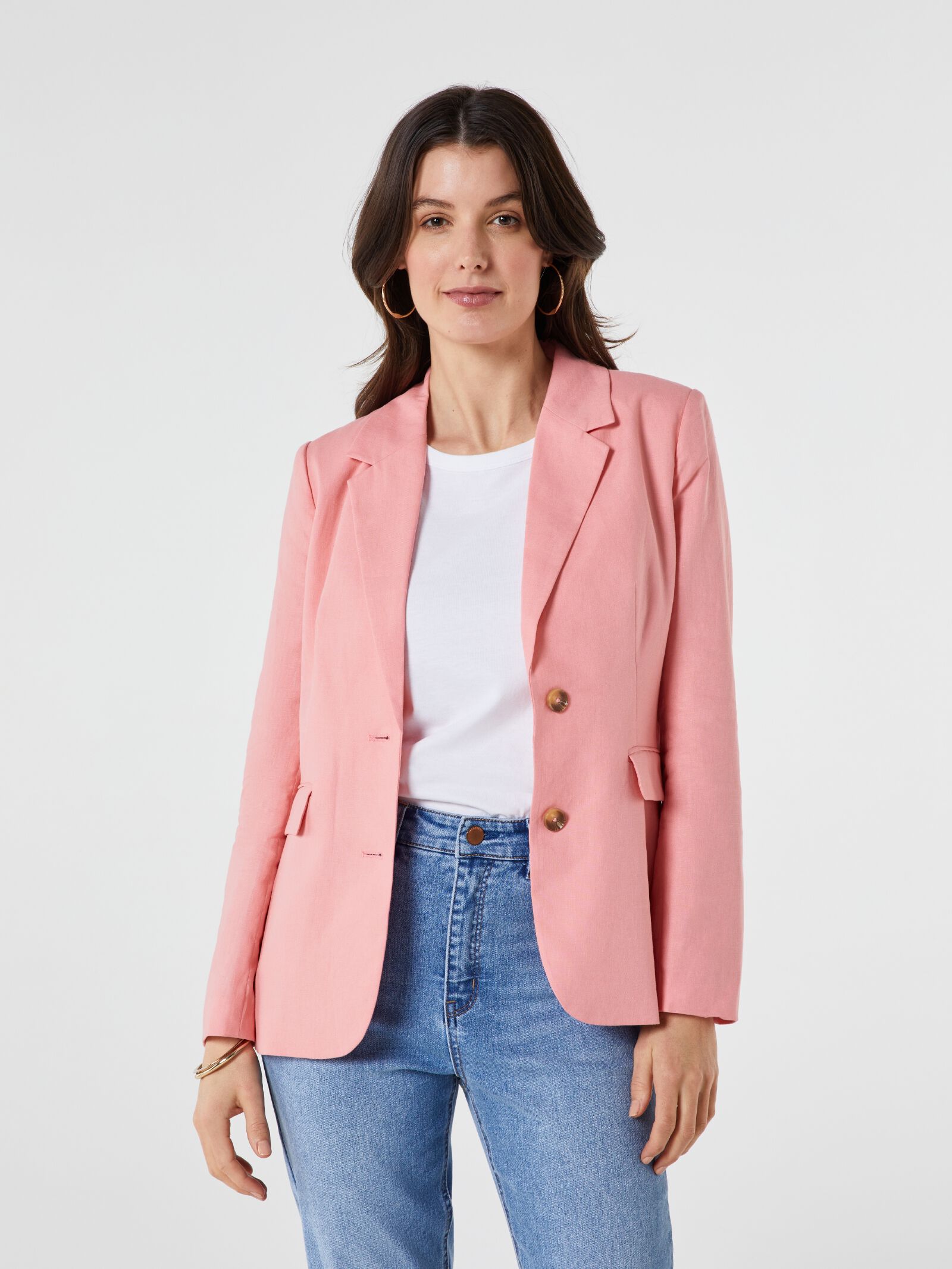 Pink blazer deals jeans
