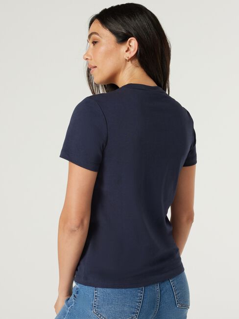 Classic Crew Neck Tee, Ink, hi-res