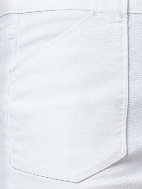 Mel Patch Pocket Skirt, White, hi-res