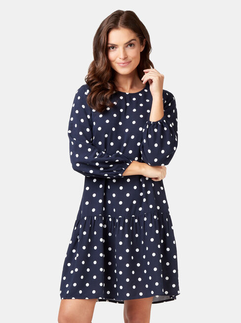 Emilia Tiered Dress, Print, hi-res