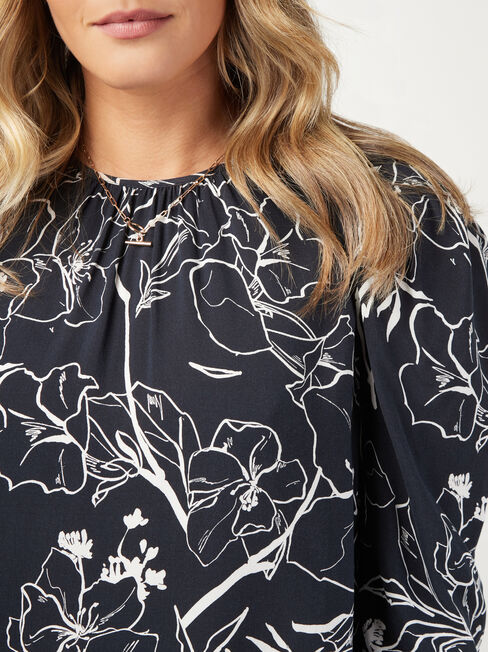 Madison Volume Sleeve Top, Floral, hi-res