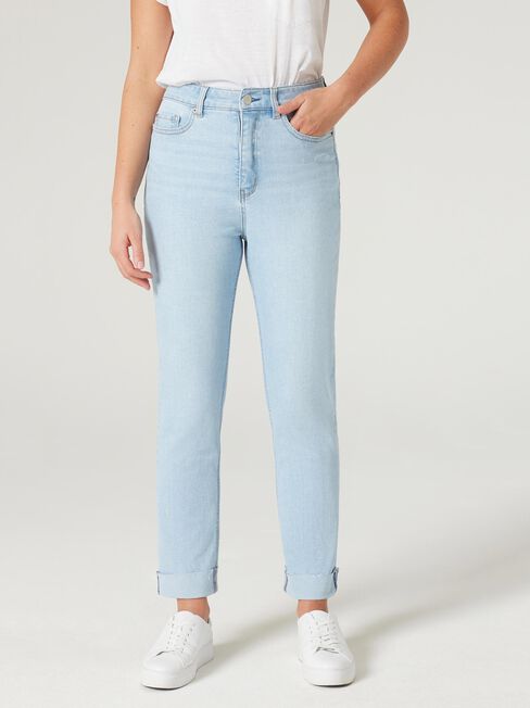 Brooke Tapered Crop Jeans, Bright Blue, hi-res