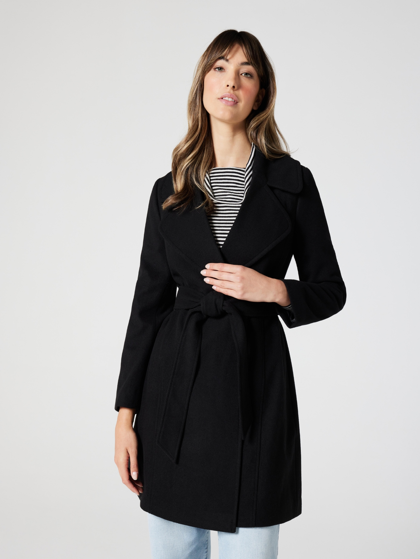 Belted wool sale jacket