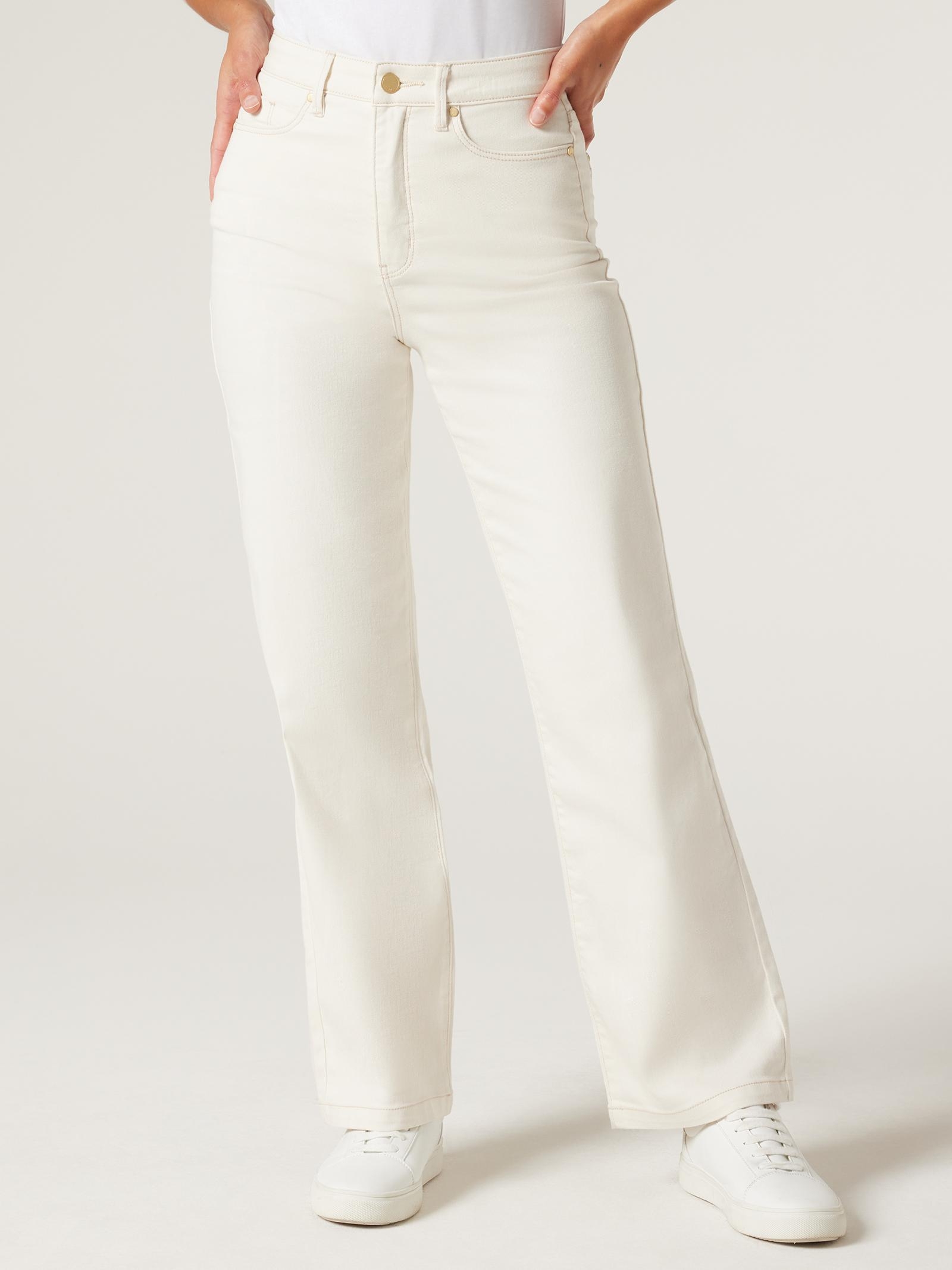 Buy Jessie High Waisted Wide Leg Jeans - Ecru Online | Jeanswest