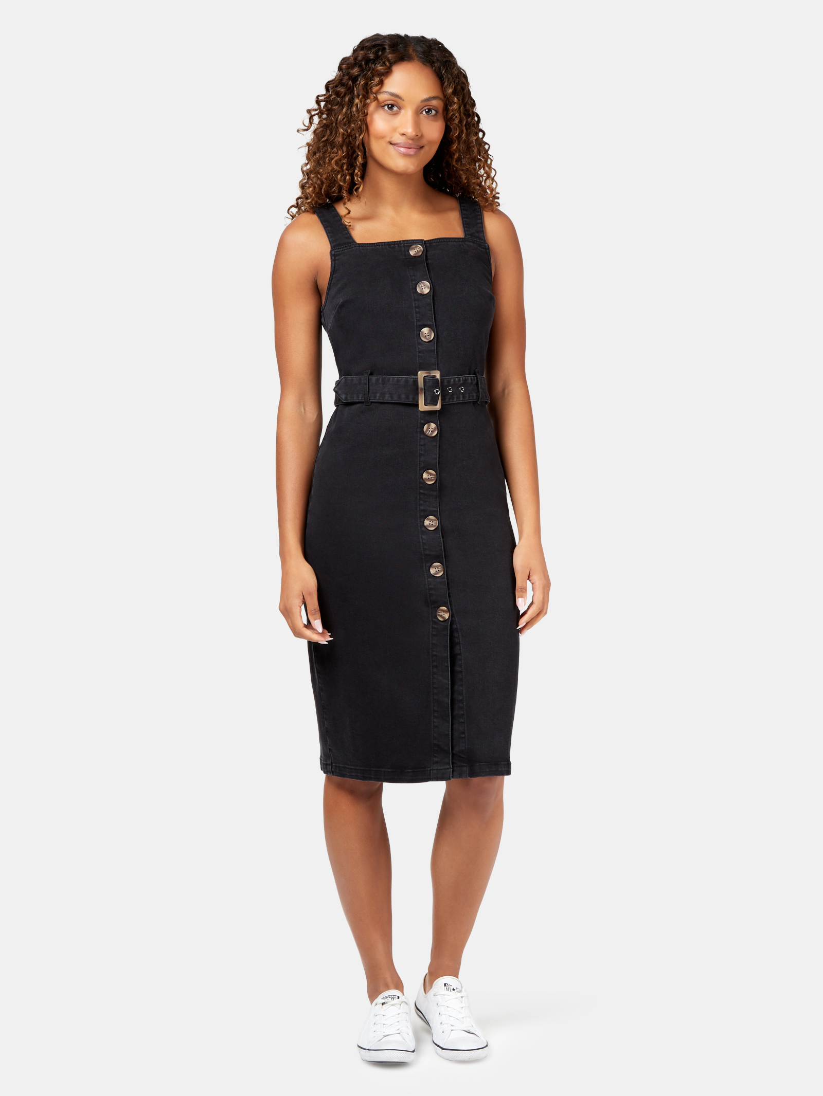Simone Button Through Denim Dress Jeanswest