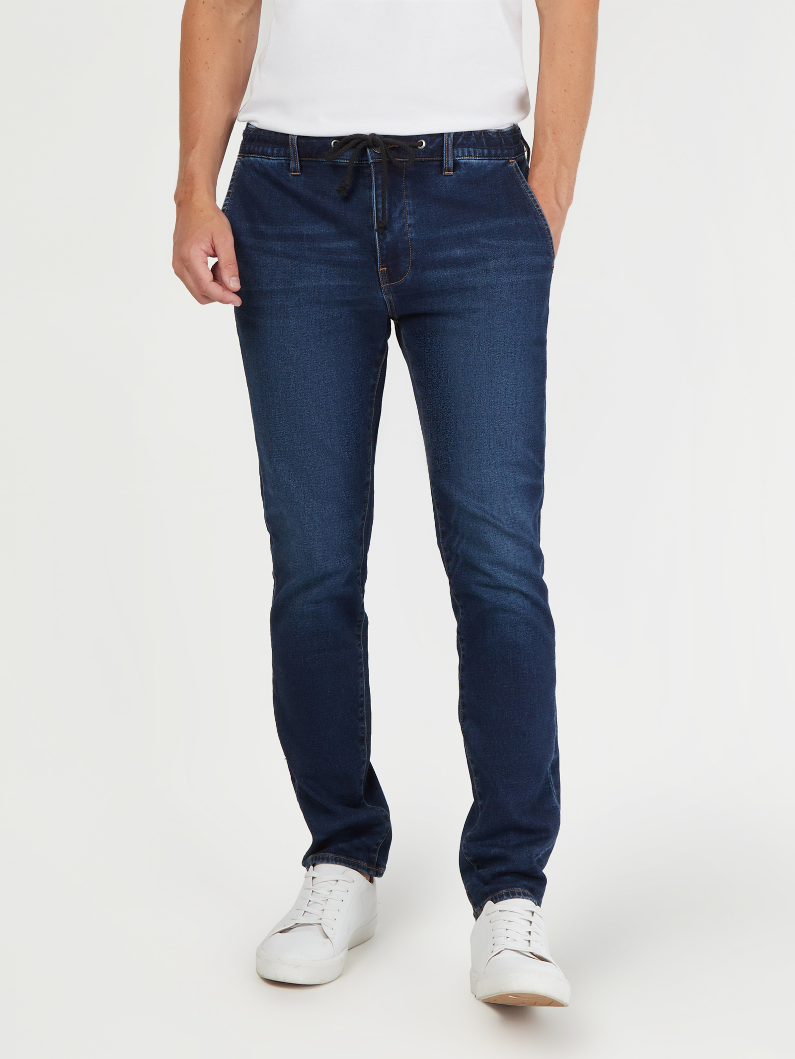 Knit denim jogger pant clearance