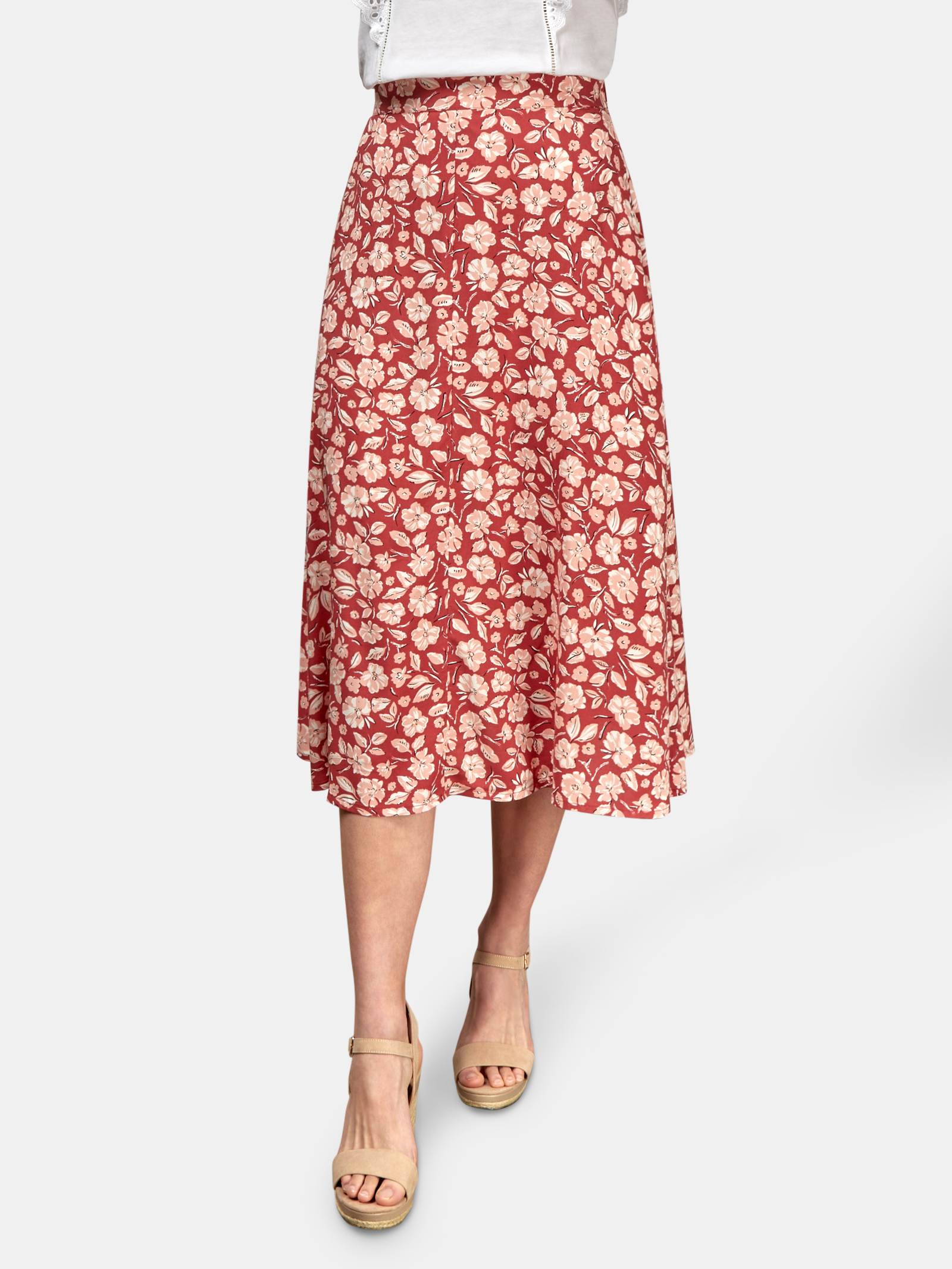 Alice red midi skirt 2025